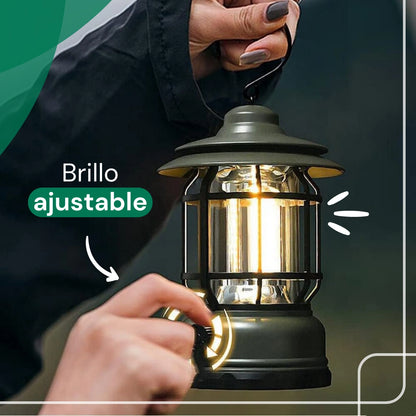 Luz de Camping Recargable 360° – Brillo Ajustable para Cada Aventura