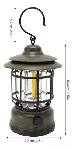 Luz de Camping Recargable 360° – Brillo Ajustable para Cada Aventura